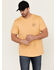 Image #1 - Brixton Men's Oath Logo Short Sleeve Graphic T-Shirt, Mustard, hi-res