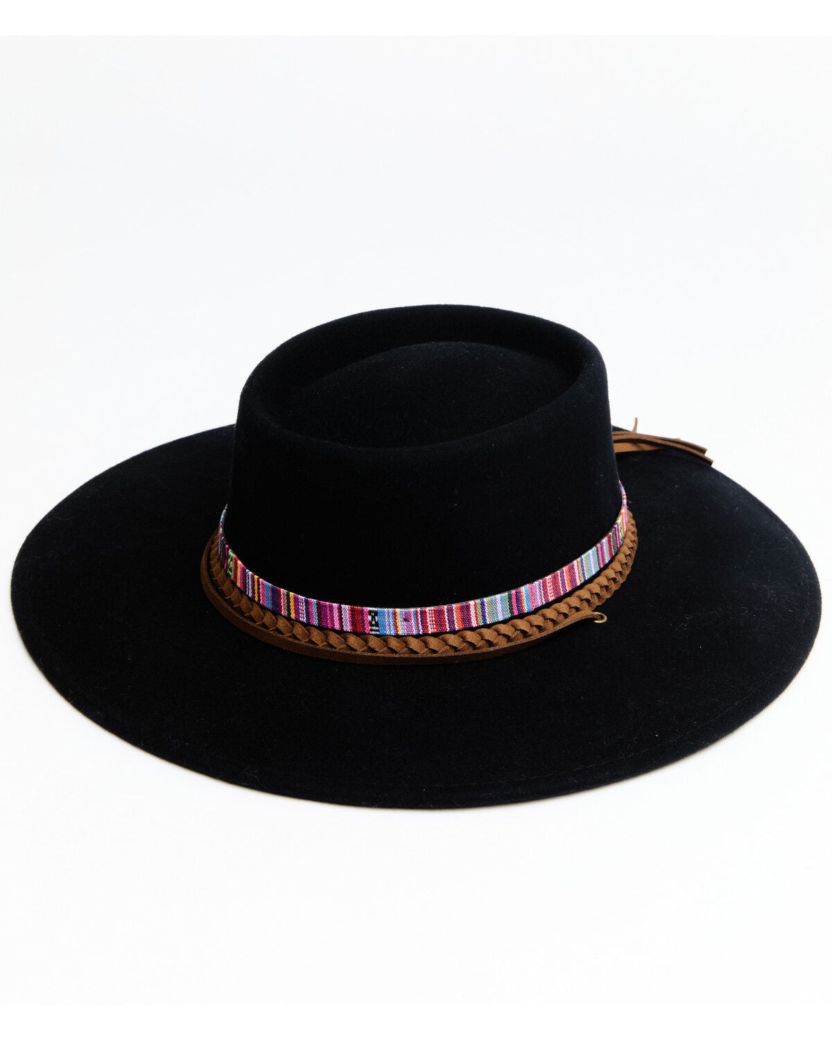 Black Mirandita Wool Felt Western Hat 