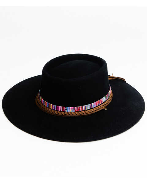 Shyanne Women's Mirandita Felt Western Fashion Hat , Black, hi-res