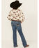 Image #3 - Wrangler Girls' Hanna Dark Wash Bootcut Stretch Denim Jeans, Dark Wash, hi-res