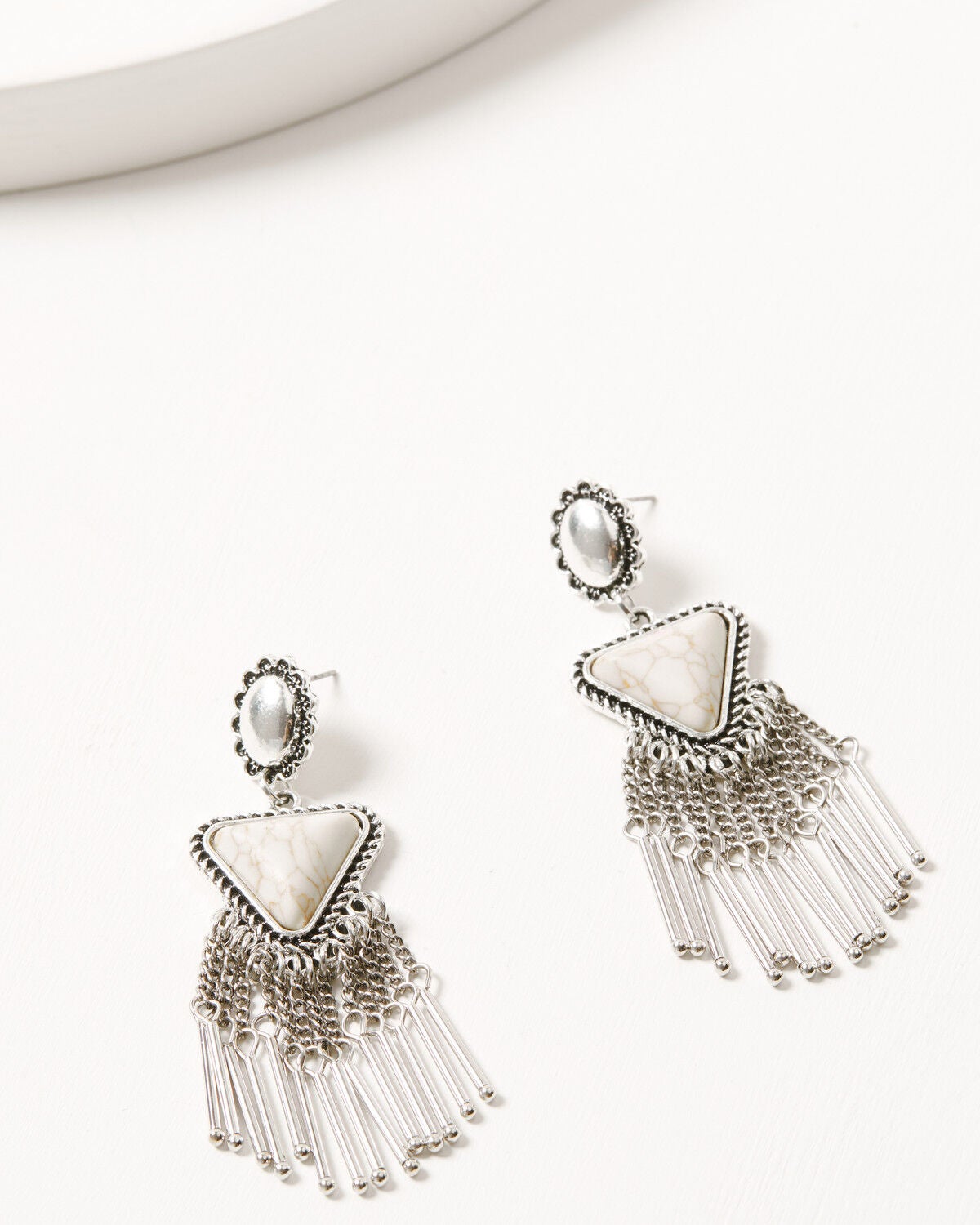Shyanne Women's Chain Fringe Earrings, Silver, hi-res