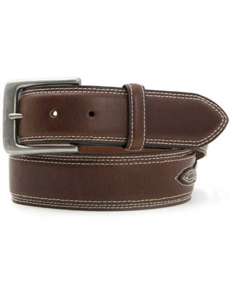 Image #1 - Cody James Men's American Flag Leather Belt, Brown, hi-res