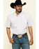 Cody James Core Men's Badlands Small Plaid Short Sleeve Western Shirt , Maroon, hi-res