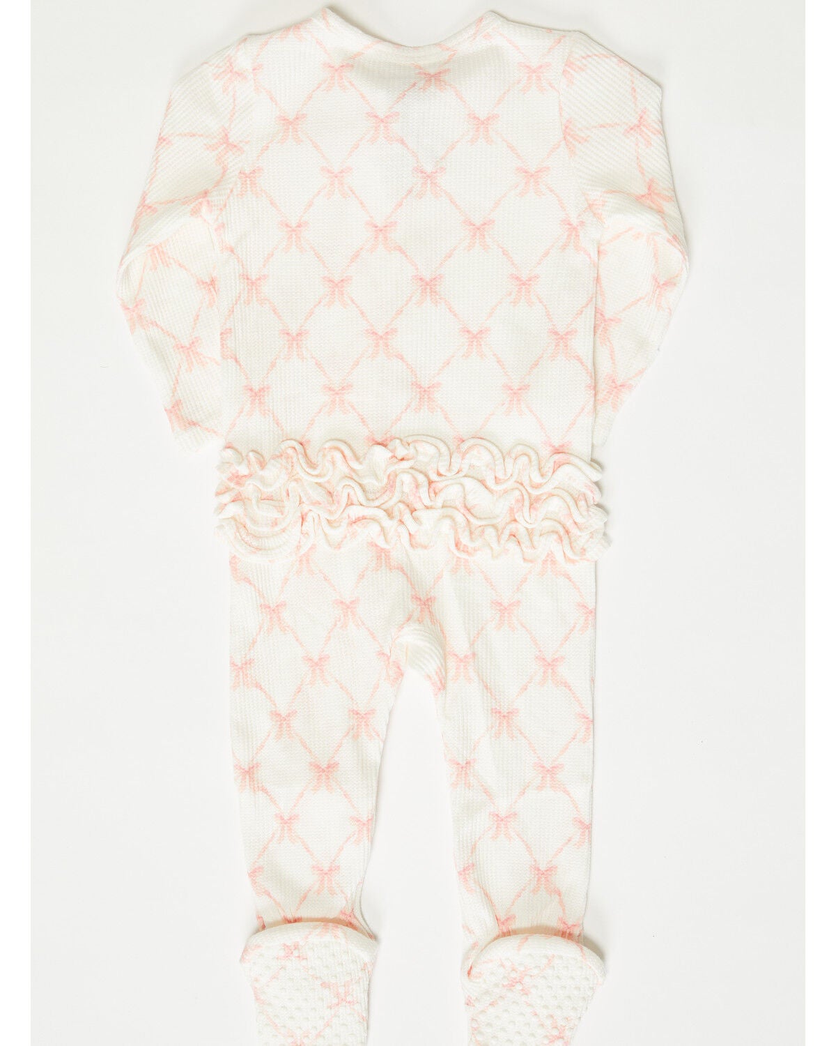 Image #2 - Angel Dear Infant Girls' Bow Zipper Onesie, White, hi-res