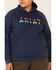 Ariat Women's Marine Blue R.E.A.L. Serape Logo Hoodie Sweatshirt - Plus, Navy, hi-res