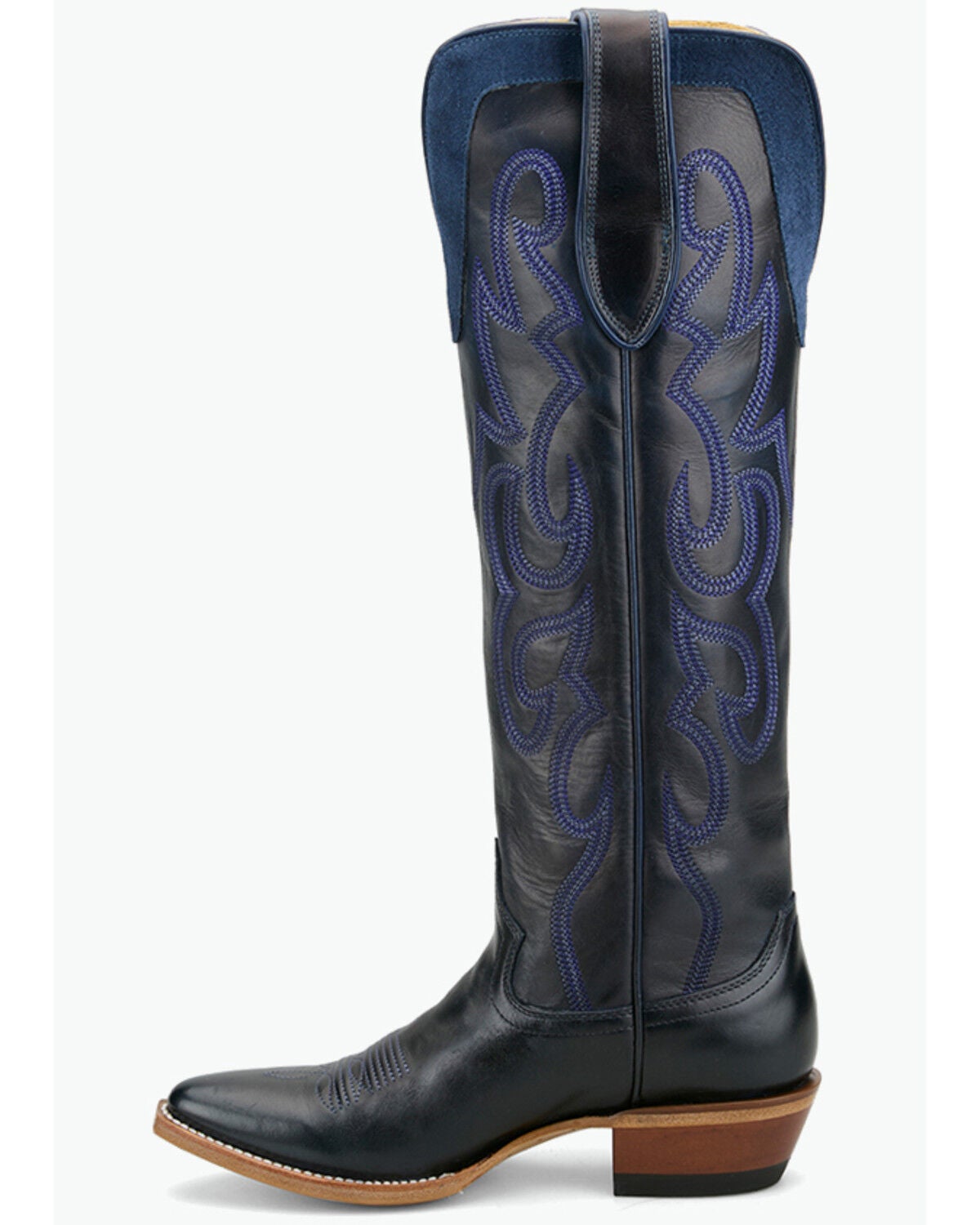 Image #3 - Justin Women's Vintage Ada Tall Western Boots - Snip Toe, Blue, hi-res