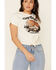 Shyanne Women's Ivory Stay Wild Tie-Front Graphic Tee , Ivory, hi-res