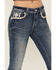 Image #4 - Grace in LA Women's Medium Wash Diamond Embroidered Mid Rise Bootcut Stretch Denim Jeans, Medium Wash, hi-res