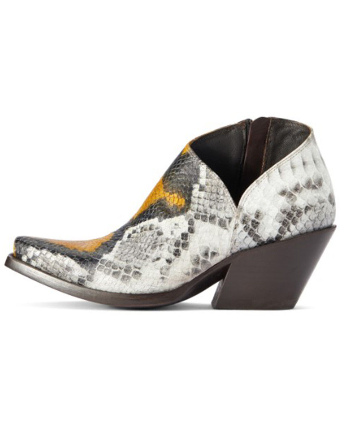 Image #2 - Ariat Women's Jolene Snake Print Western Fashion Booties - Snip Toe, Yellow, hi-res