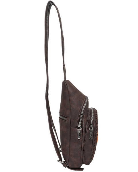 Image #2 - Wrangler Women's Hair-On Hide Convertible Sling Backpack, Coffee, hi-res