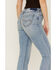 Image #4 - Cleo + Wolf Women's Exposed Button Fly Slim Straight Denim Jeans, Medium Wash, hi-res