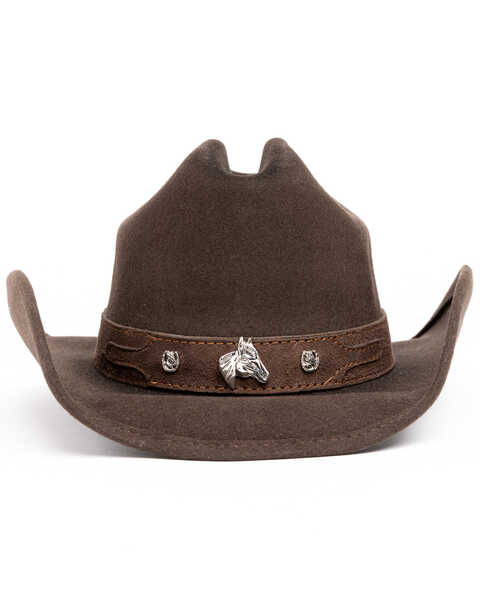 Bullhide Boys' Horsing Around Wool Cowboy Hat, Chocolate, hi-res