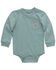 Image #1 - Carhartt Infant Boys' Solid Pocket Long Sleeve Onesie, Green, hi-res