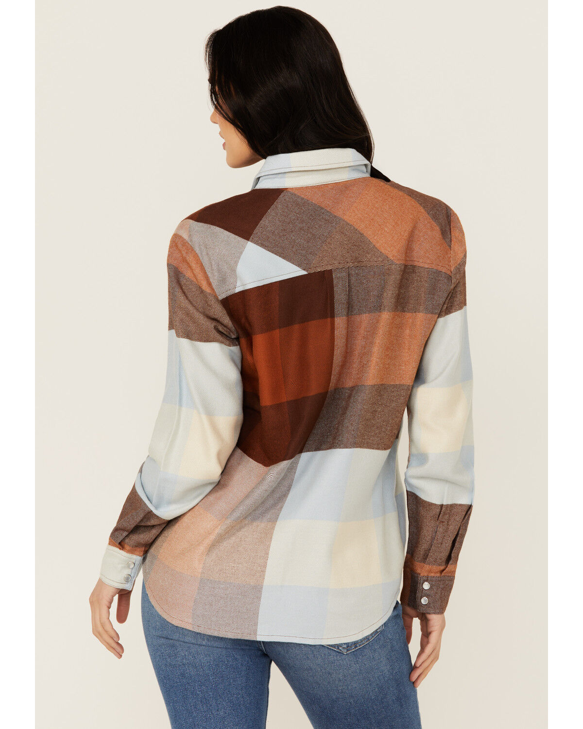 Image #4 - Idyllwind Women's Harlow Long Sleeve Snap Flannel Shirt, Caramel, hi-res