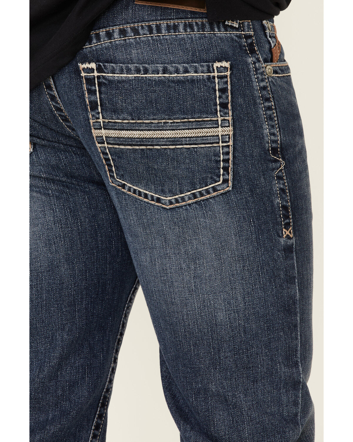 Image #4 - Ariat Men's M2 Cassidy Owens Traditional Relaxed Bootcut Jeans, Blue, hi-res