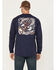 Image #1 - Cody James Men's FR Eagle Long Sleeve Graphic Work T-Shirt, Navy, hi-res