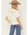 Image #4 - Shyanne Women's Bootstitch Yoke Short Sleeve Graphic Tee, Cream, hi-res