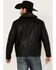 Image #4 - Scully Men's Leather Fur Collar Jacket , Black, hi-res