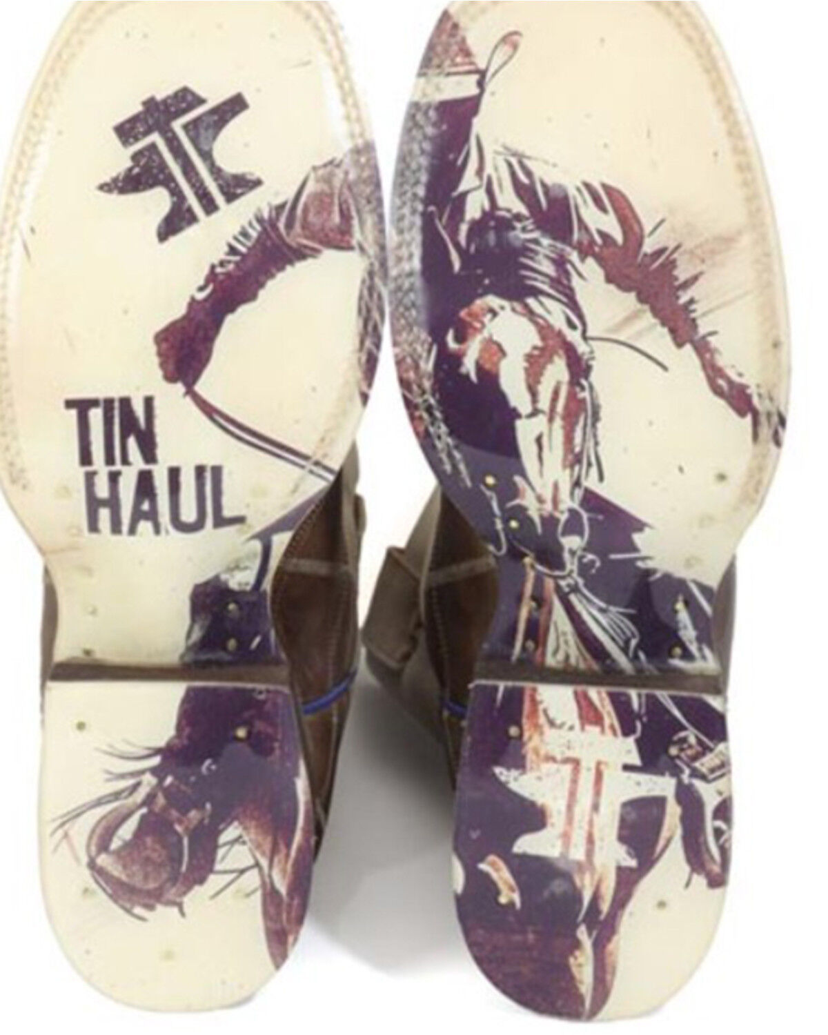 Image #2 - Tin Haul Men's Diamondback Western Boots - Broad Square Toe, Brown, hi-res