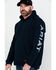 Image #3 - Ariat Men's FR Primo Fleece Logo Hooded Work Sweatshirt - Big, Navy, hi-res