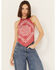Image #1 - Rock & Roll Denim Women's Bandana Print Sleeveless Tank, Red, hi-res