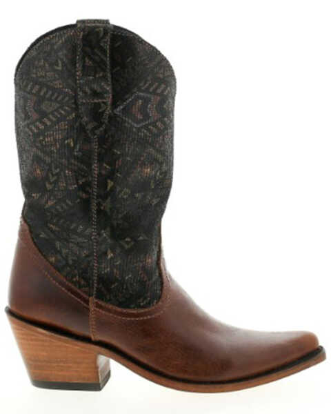 Image #2 - Botas Caborca For Liberty Black Women's Ashley Southwestern Classic Mid Western Boots - Snip Toe, Brown, hi-res