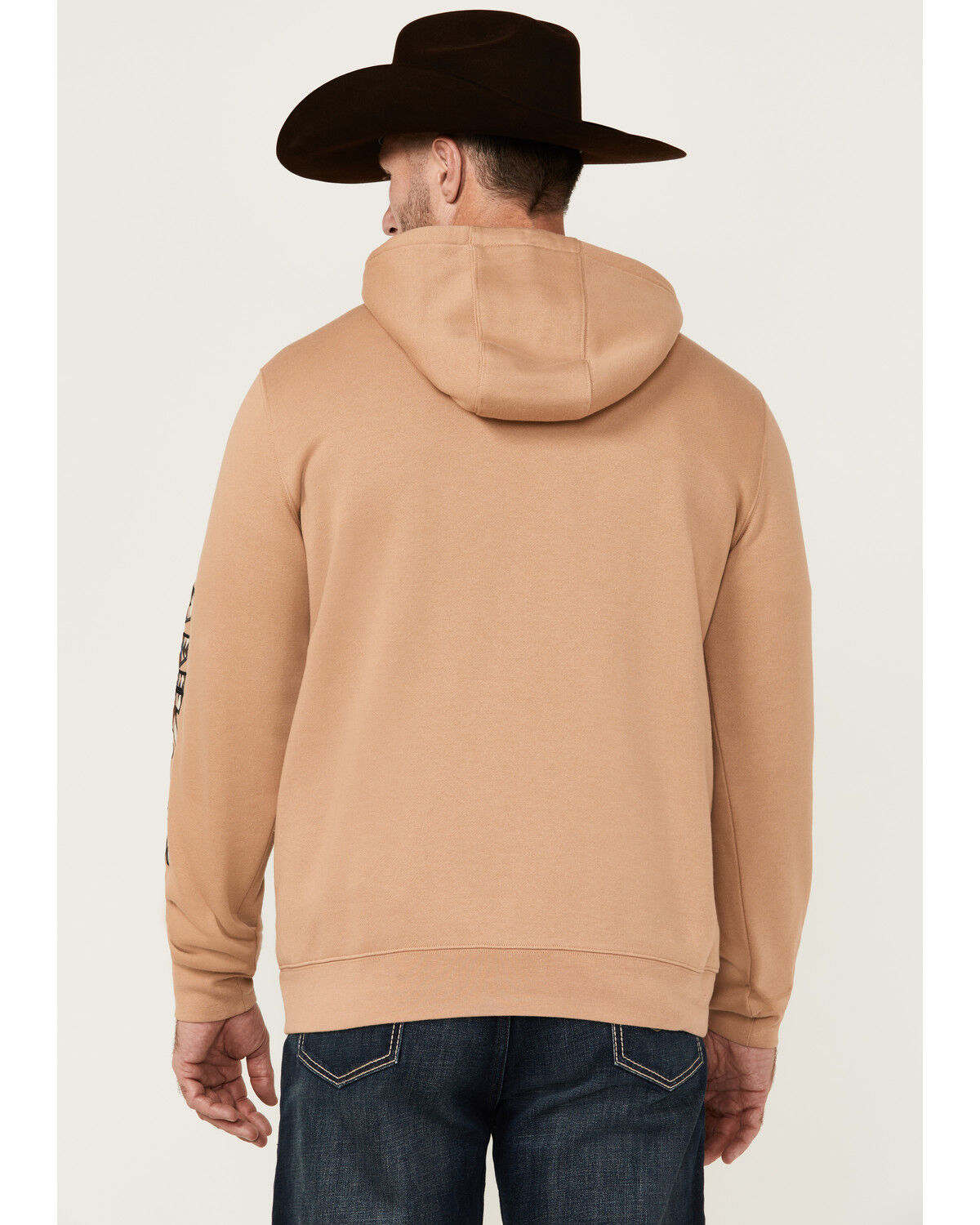 Image #4 - RANK 45® Men's Logo Southwestern Print Hooded Sweatshirt, Tan, hi-res