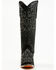 Image #4 - Corral Women's Crystal Embroidered Tall Western Boots - Snip Toe , Black, hi-res
