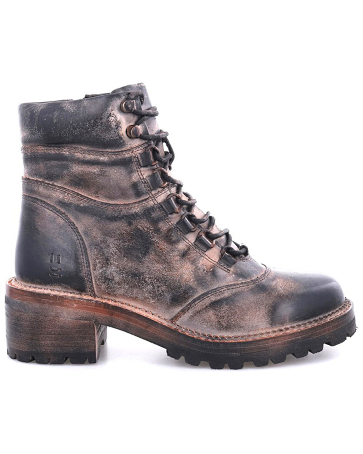 Image #2 - Roan by Bed Stu Women's Packer Lace-Up Boots - Round Toe, Black, hi-res