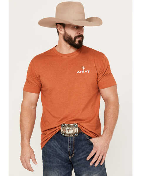 Ariat Men's Old Faithful Graphic Short Sleeve T-Shirt, Rust Copper, hi-res