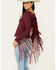 Image #4 - Idyllwind Women's Elsie Kimono Fringe Top, Maroon, hi-res