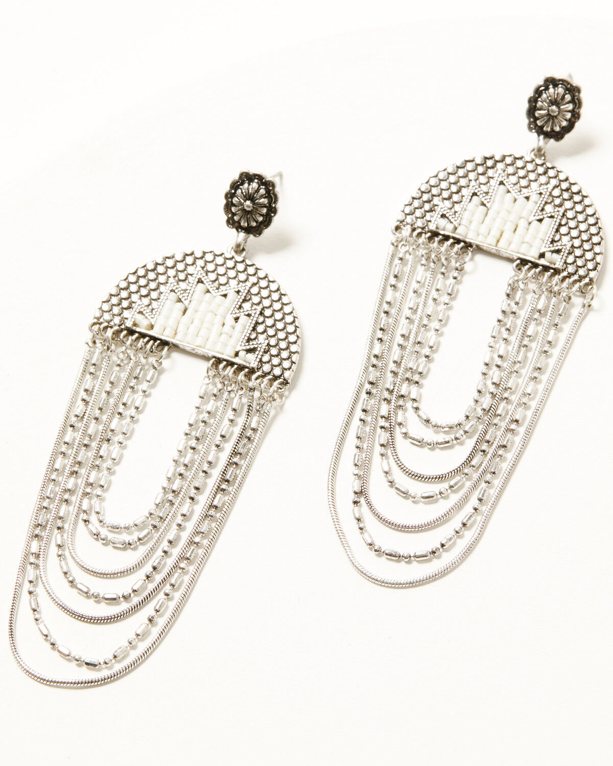 Image #2 - Wonderwest Women's Tenille Chandelier Earrings, Silver, hi-res