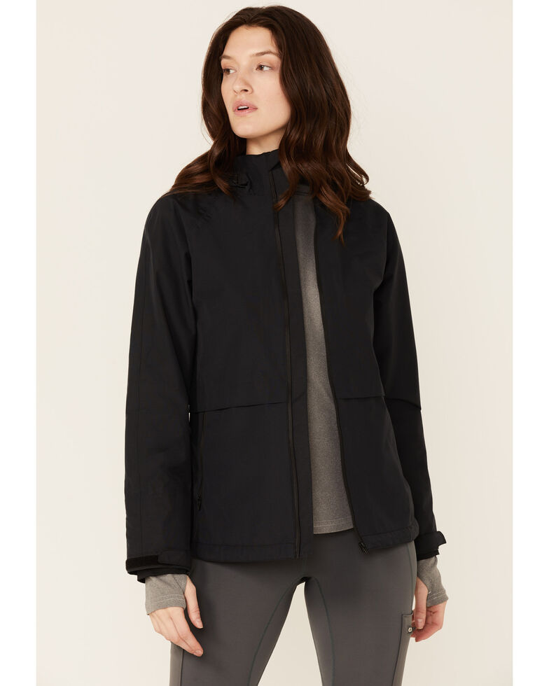 Wrangler Women's Rain Jacket, Black, hi-res