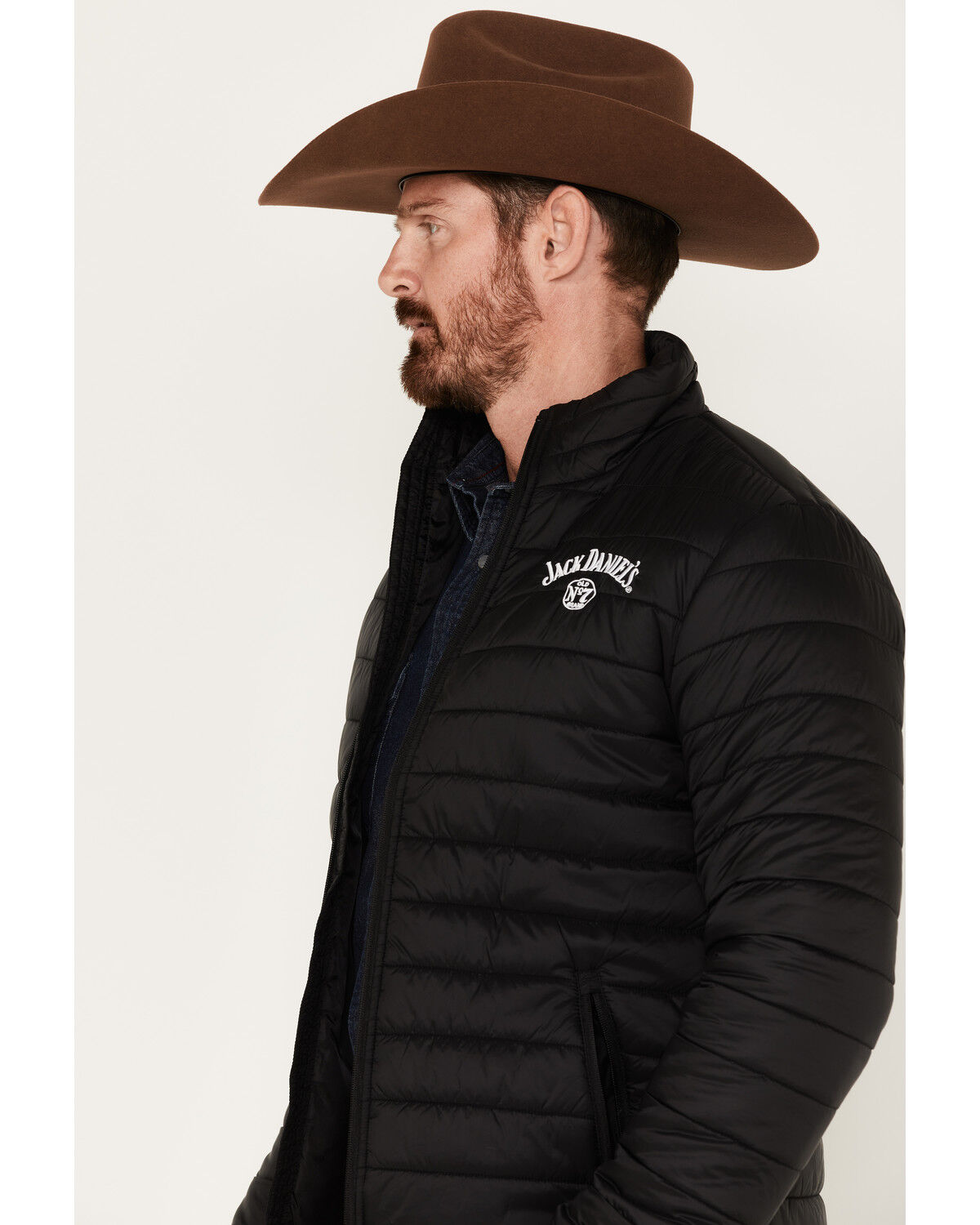 Image #2 - Ely Walker Men's Jack Daniel's Logo Puffer Jacket, , hi-res