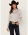 Image #1 - Cinch Women's Striped Long Sleeve Button-Down Western Shirt, Multi, hi-res