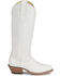 Image #2 - Justin Women's Evelyn Tall Western Boots - Round Toe, White, hi-res