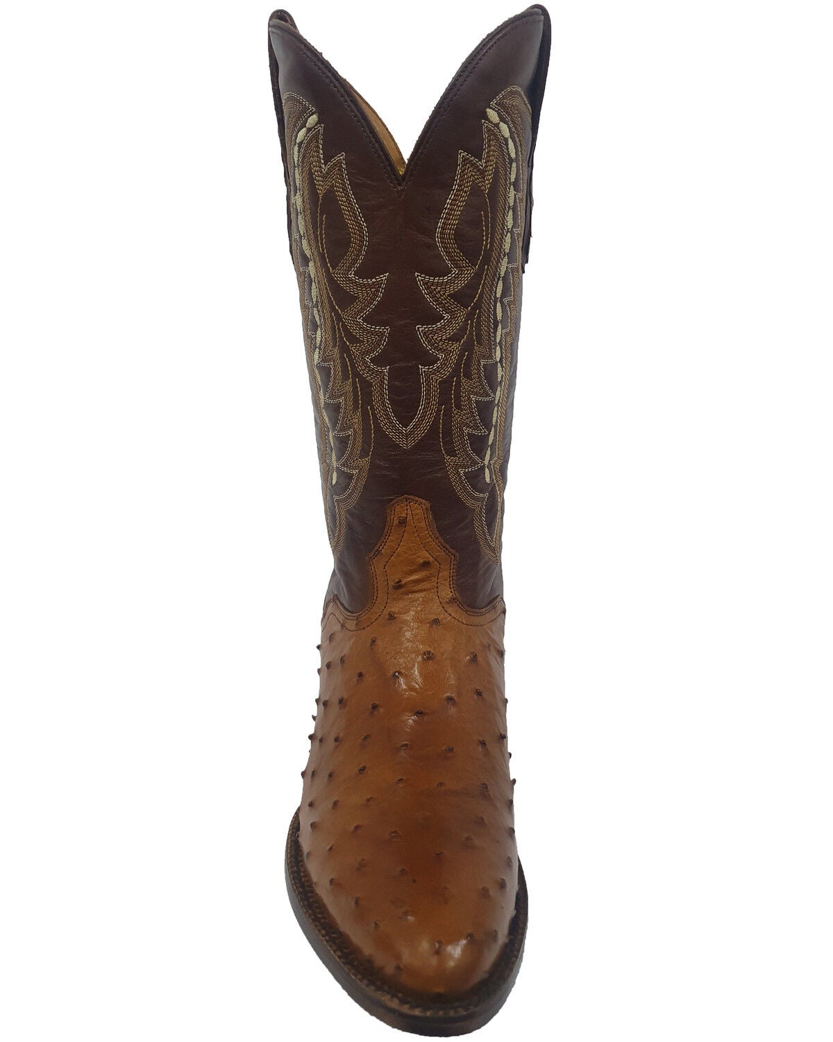 mens ostrich boots round toe