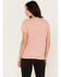 Blended Women's Desert Short Sleeve V-Neck Graphic Tee, Pink, hi-res