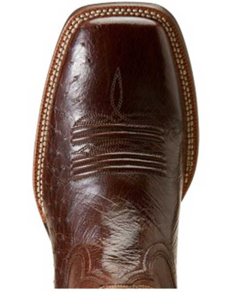 Image #4 - Ariat Men's Badlands Exotic Ostrich Western Boots - Broad Square Toe , Brown, hi-res