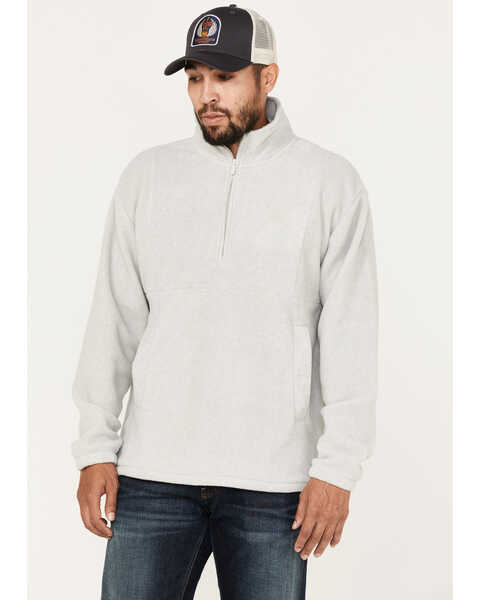 Brixton Men's Half-Zip Fleece Sweatshirt, Beige/khaki, hi-res