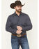 Image #1 - Gibson Trading Co Men's Zig Zag Geo Print Long Sleeve Button-Down Western Shirt - Tall, Navy, hi-res