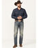 Image #1 - Wrangler Retro Men's Dark Knight Wash Slim Straight Jeans, Dark Rinse, hi-res