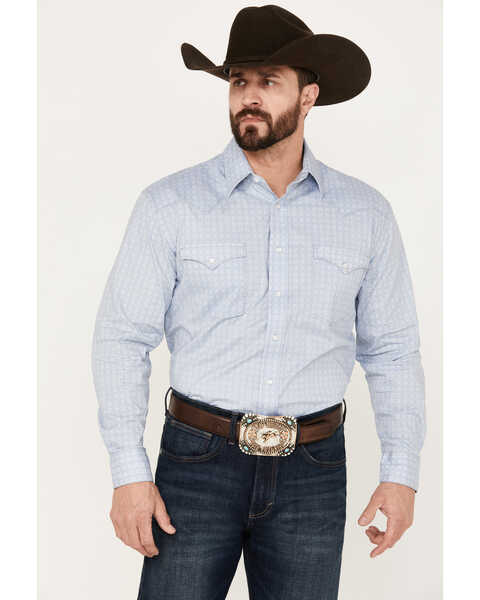Image #1 - Rough Stock by Panhandle Men's Medallion Stretch Long Sleeve Snap Western Shirt, , hi-res