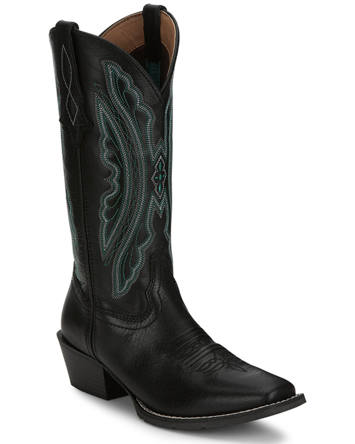 Image #1 - Justin Women's Rein Western Boots - Square Toe, Black, hi-res