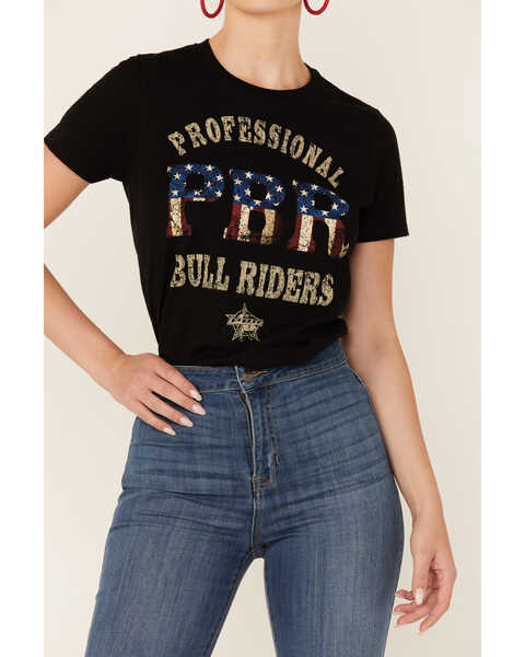 Image #2 - Changes Women's Professional Bull Riders Short Sleeve Graphic Tee - Black, Black, hi-res
