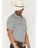 Image #2 - Gibson Trading Co Men's haven Geo Print Short Sleeve Snap Western Shirt - Big, Light Blue, hi-res