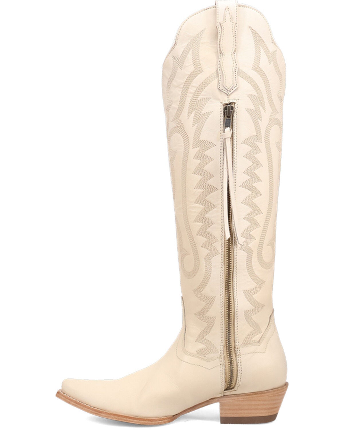Image #3 - Dan Post Women's Heartland Tall Western Boots - Snip Toe, Ivory, hi-res