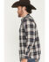 Image #2 - Moonshine Spirit&reg; Men's Dark Forest Plaid Print Long Sleeve Snap Flannel Shirt, Navy, hi-res