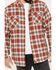 Image #3 - Dakota Grizzly Men's Ivan Flannel Sherpa Lined Snap Shirt Jacket, Red, hi-res
