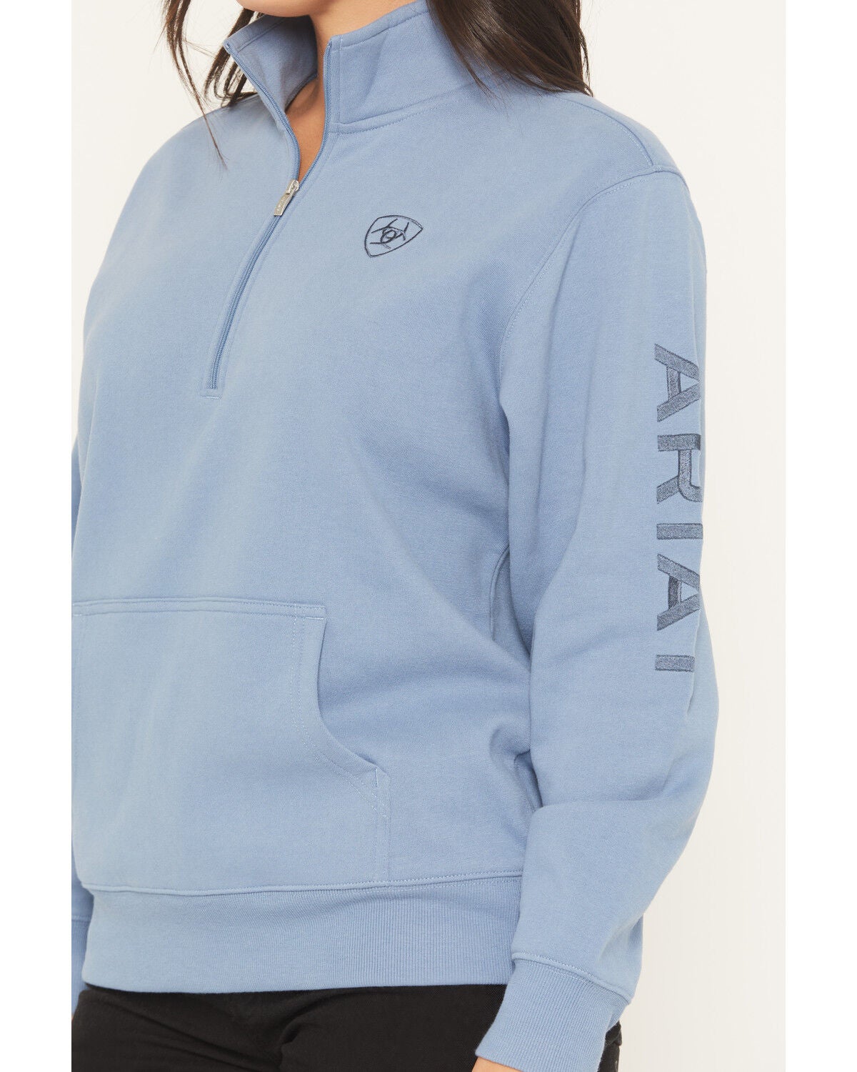 Image #3 - Ariat Women's Boot Barn Exclusive Coronet Half Zip Pullover, Blue, hi-res
